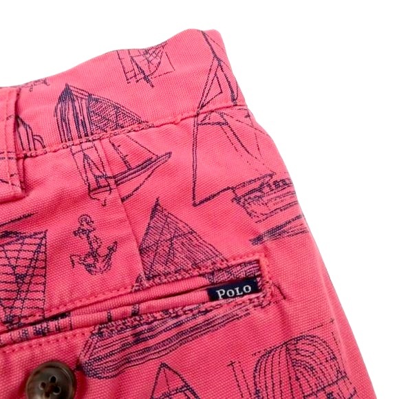 Polo Ralph Lauren Mens Sailing Nantucket Red Nautical Chino Shorts, 36, NWOT - Picture 4 of 8